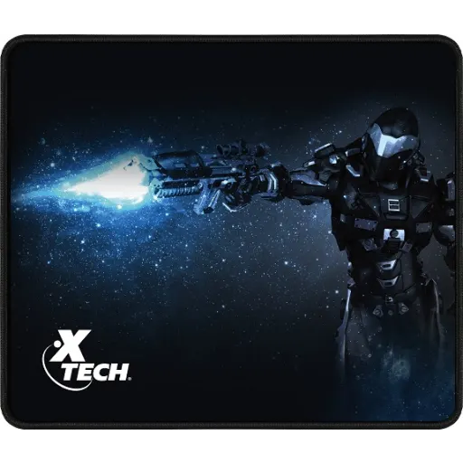 Imagen 1 de Xtech - Mouse pad - Stratega-XTA-182 - Gaming - Color gaming printed design - Frictionless cloth surface designed to glide your mouse with high precision and speed - Slip-resistant, rubberized base keeps the pad securely in place - Stitched edges to prevent fraying - Product type: Soft printed mouse pad - Material: Surface: 100% polyester fabric Base: Natural rubber - Color: Xtech gaming design - Dimensions: 11.3x10x0.07inches