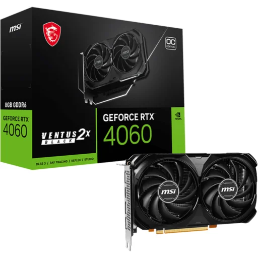 Imagen 0 de MSI GeForce RTX 4060 VENTUS 2X BLACK 8G OC [RTX 4060 VENTUS 2X BLACK 8G OC]