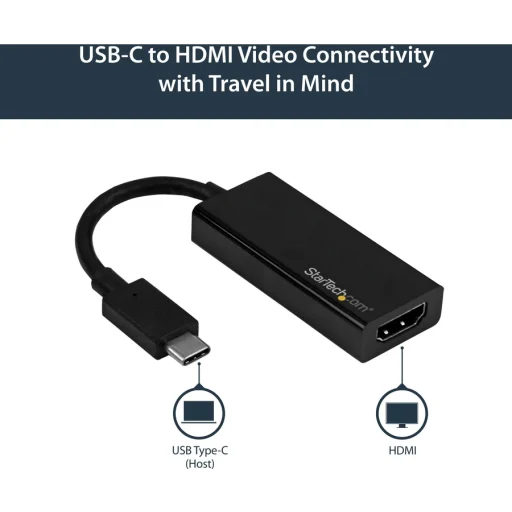 StarTech.com Adaptador Gráfico USB-C a HDMI - Conversor de Vídeo USB 3.1  Type-C a HDMI - 1 x Tipo C