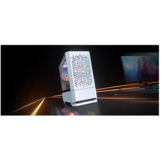 Imagen 1 de Cougar MG140 Air RGB - MT - micro ATX - panel lateral con ventana (cristal templado) - sin fuente de alimentación - blanco - USB/Audio