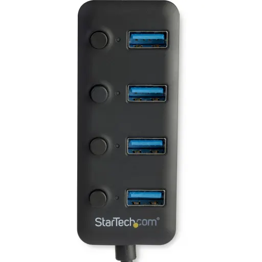 Imagen 2 de HUB USB 3.0 Startech a 4 Puertos USB 3.1 Gen1 c/Interruptores Individuales Negro