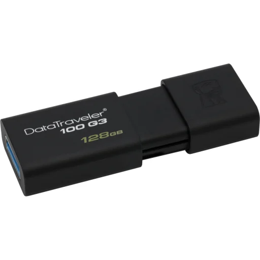 Imagen 1 de Pendrive 128GB Kingston DataTraveler 100 G3 USB 3.0 Color Negro 