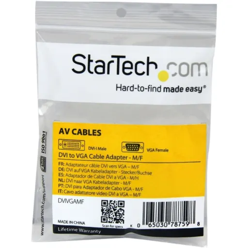 Imagen 1 de Adaptador DVI-I 24+5 Macho a VGA Hembra 15 Pin - StarTech