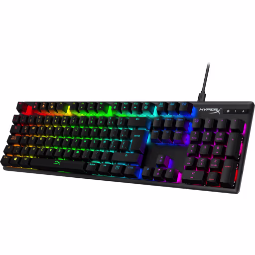 Teclado Gamer Alámbrico HP HyperX Alloy Origins ABS HX Red MERCO color Negro