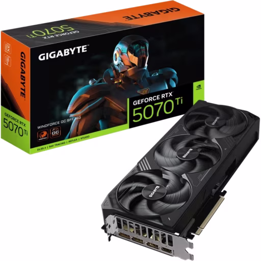Imagen 0 de Gigabyte - GeForce RTX 5070 - PCI Express 5.0 x16 - NVIDIA - GeForce RTX 5070 Ti - GDDR7 - DisplayPort / HDMI - GV-N507TWF3OC-16GD