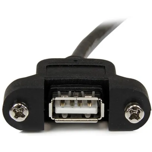 Imagen 2 de Cable Extensión USB-A Macho a USB-A Hembra Montaje en Panel Longitud 30 cm 