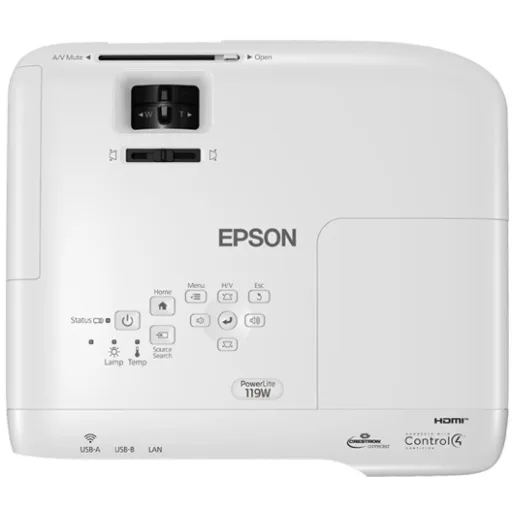 Imagen 2 de Proyector Epson PowerLite 119W, 4000L 3LCD WXGA 1280*800 LAN 2*HDMI VGA USB B&N