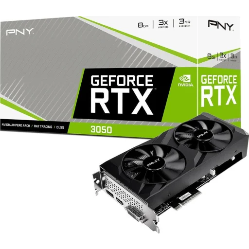 Imagen 3 de Tarjeta de Video PNY GF-RTX-3050 Verto Dual Fan 8GB GDDR6 PCIe4.0 x8 DP HDMI DVI