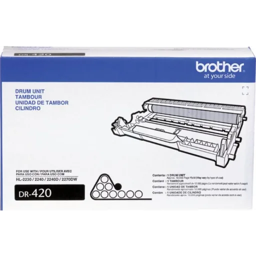 Imagen 1 de Tambor Brother DR-420 aprox 12000 pag. p/DCP7060D DCP7065DN HL2220  HL2230