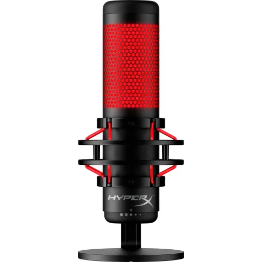 Imagen 0 de Micrófono Gamer Alámbrco HyperX QuadCast, c/Base Calbeado Stereo Negro Rojo