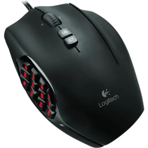 Imagen 1 de Mouse Gamer Alámbrico Logitech G600 MMO 8200dpi 20 Btns RGB Cable USB 2mts Negro