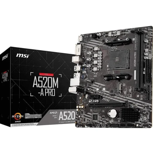 Imagen 0 de Tarjeta Madre MSI A520M-A PRO AMD AM4 DDR4 M.2 DVI-D HDMI PS/2 USB3.2