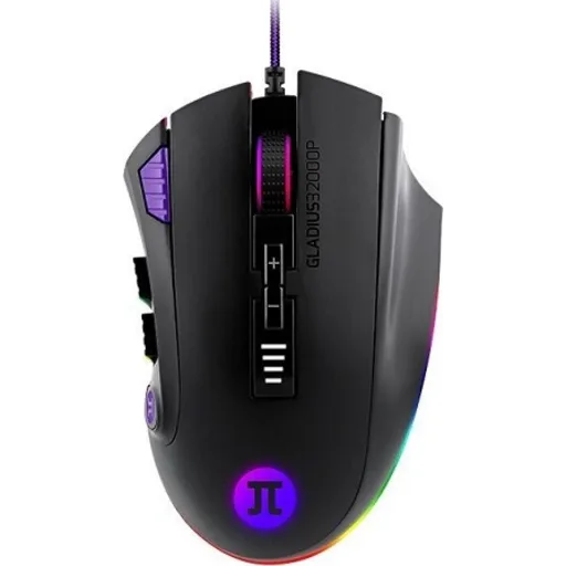 Imagen 0 de Mouse Gamer Alámbrico Primus PMO-302, RGB Óptico 32000Pdpi 12 Botones Negro