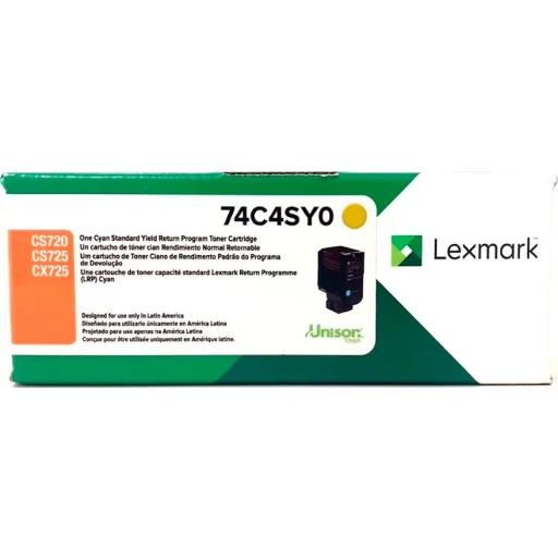 Toner Lexmark 74C4SY0 Yellow para CS720,CS/CS72x, 7.000 Páginas