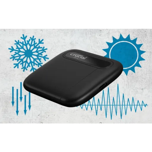 Imagen 5 de Unidad SSD Externo Crucial X6 4TB USB 3.0 Tipo-C Lectura 800MB/s Color negro