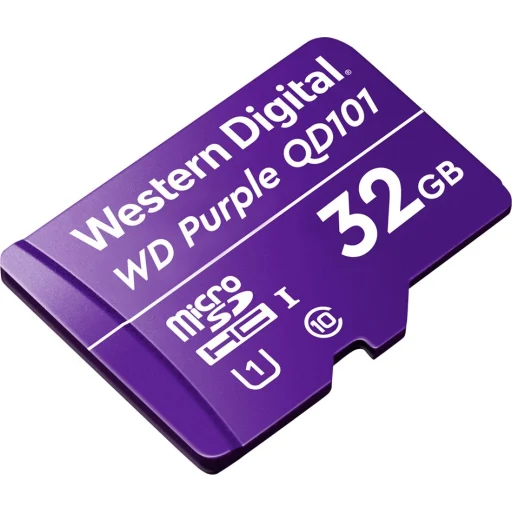 Memoria MicroSDHC 32GB Western Digital Purple QD101 UHS-I U1 CL10 sin Adap p/Cám