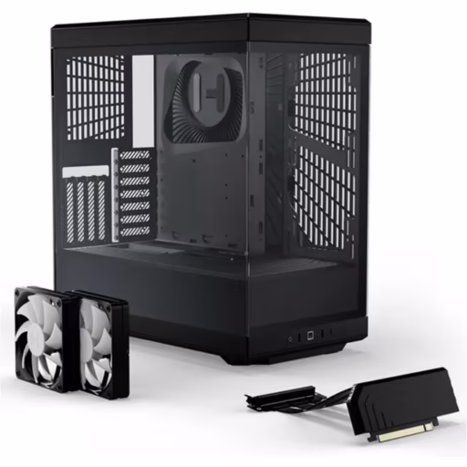 Imagen 0 de HYTE Y40 Black/Black 2x 120mm Vertical GPU Case ATX con PCI Express 4.0 x 16 Riser Cable Incluido CS-HYTE-Y40-B