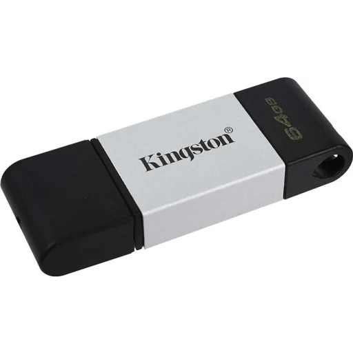 Imagen 1 de Pendrive 64GB Kingston DataTraveler 80 USB-C 200MB/s USB 3.2 Gen 1 Negro/Gris