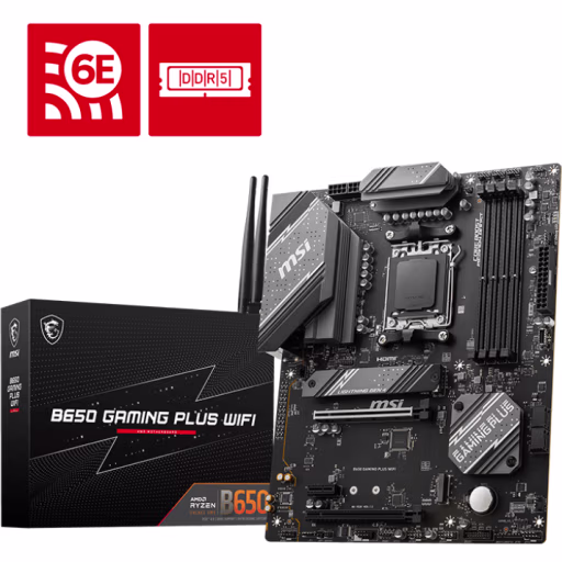 Imagen 1 de Tarjeta Madre MSI B650 GAMING PLUS WIFI AMD AM5 4*DDR5 2*M.2 PD HDMI USB3.2 