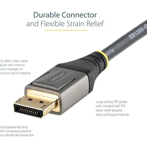 Imagen 3 de Cable DisplayPort v1.4 M/M 4K 120Hz/8K 60Hz 2mts 6ft Certified - StarTech
