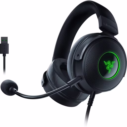 Imagen 0 de Audífonos Gamer Alámbricos Razer Kraken V3, Chroma RGB Audio espacial THX USB-A 