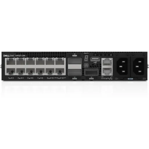Imagen 0 de Dell Switch S4112T, 12 x10GBaseT, 3x100GbE, ItoF, 2xAC PSU, OS10