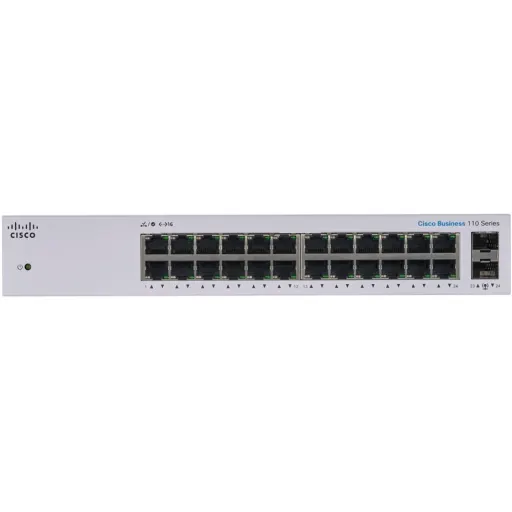 Imagen 2 de Switch Cisco Gigabit Ethernet Business 110, 24 P 10/100/1000Mbps+2 P SFP 48 Gb/s