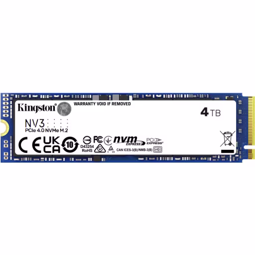 Imagen 2 de Unidad SSD Kingston NV3 4TB M.2 22*80 PCIe4.0x4 Lec6000MB/s Esc5000MB/s