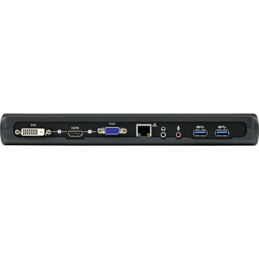Imagen 3 de Docking Station Dual Video HDMI VGA DVI RJ-45 USB 3.0 Cableado Color Negro
