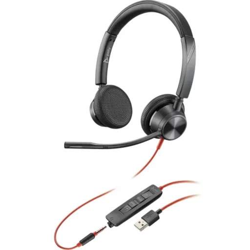 Imagen 0 de Auriculares Poly Blackwire 3320 BW3320-M Alámbricos Conexión USB-A Color Negro