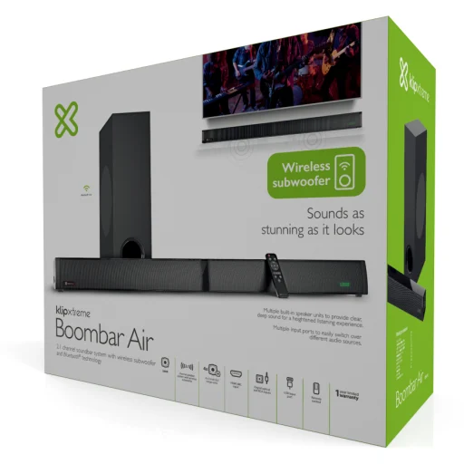 Imagen 5 de Parlantes Soundbar KlipX KSB-301, 2.1ch 200W Subwoofer Bluetoth HDMI Ópt Aux USB