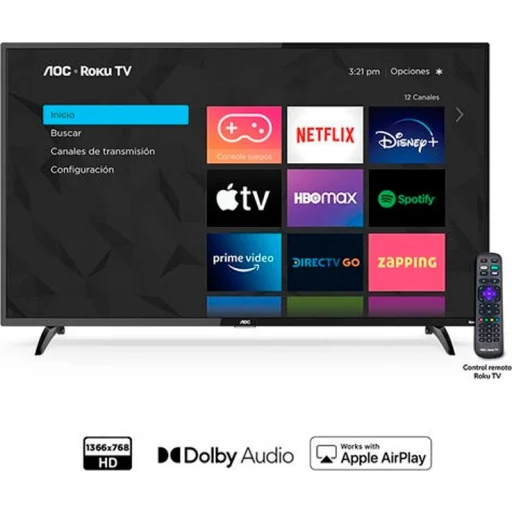 Imagen 0 de Televisor AOC 43S5195 43" LED Full HD SmartTV con RokuTV WiFi 3*HDMI USB RCA
