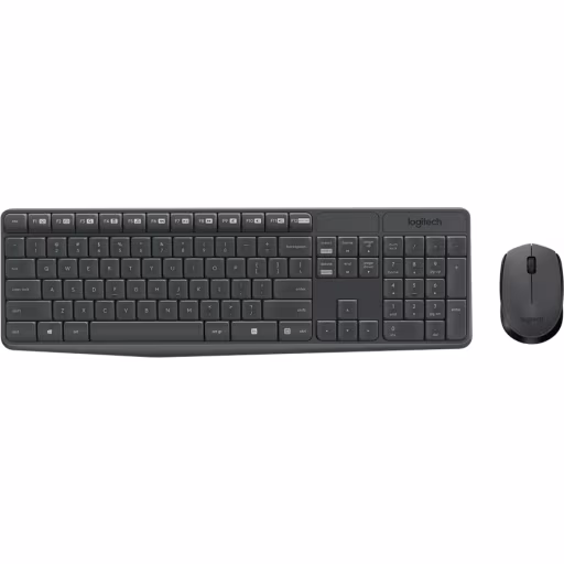 Imagen 1 de Kit Teclado Mouse Inalámbrico Logitech MK235, (KB Esp) óptico 1000dpi USB Negro