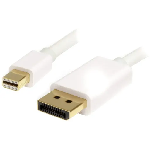 Imagen 0 de Cable Mini DP a DP v1.2 M/M 4K 3840x2160 60Hz 32AWG 2mts Color Blanco - StarTech