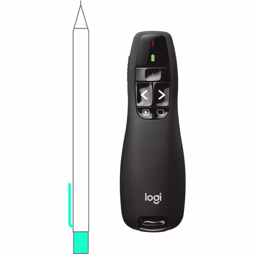 Imagen 1 de Presentador Inalámbrico Logitech R400, Wireless 2.4 USB, Color Negro