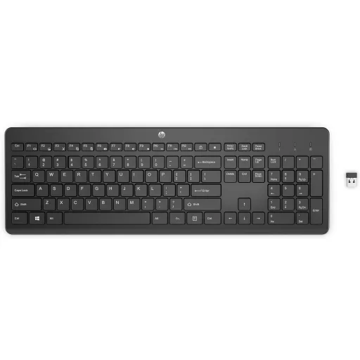 Imagen 0 de Teclado Inalámbrico HP 230, Tradicional QWERTY+Numérico Español USB Color Negro