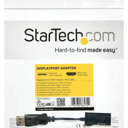 Startech.com - Adaptador Conversor Displayport A Hdmi - 4k 60hz