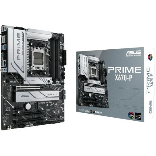 Imagen 1 de Tarjeta Madre Asus PRIME X670-P AMD AM5 4*DDR4 3*M.2 6*SATA LAN DP HDMI USB3.2