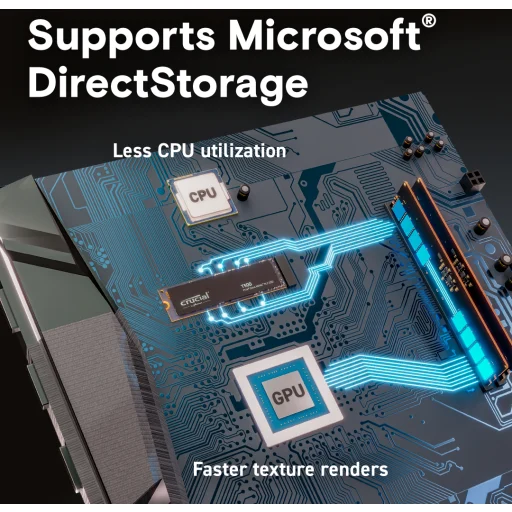 Imagen 5 de Unidad SSD Crucial T500 2TB M.2 22*80 PCIe 4x4 NVME Lec7400MB/s Esc7000MB/s