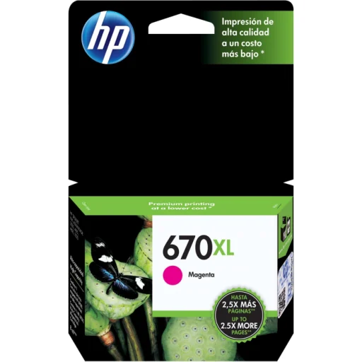 Imagen 6 de Cartridge HP 670XL Magenta Deskjet INK 3525/4615/4625/5525, 550, 750 Paginas 8ml