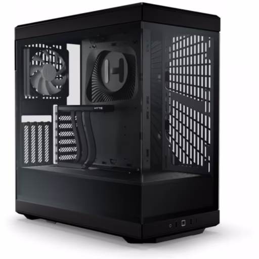 Imagen 1 de HYTE Y40 Black/Black 2x 120mm Vertical GPU Case ATX con PCI Express 4.0 x 16 Riser Cable Incluido CS-HYTE-Y40-B