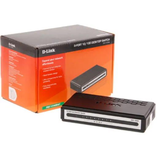 Imagen 2 de Switch D´Link 8 Port 10/100 NWAY TAMA O PALM PUERTA UPLINK