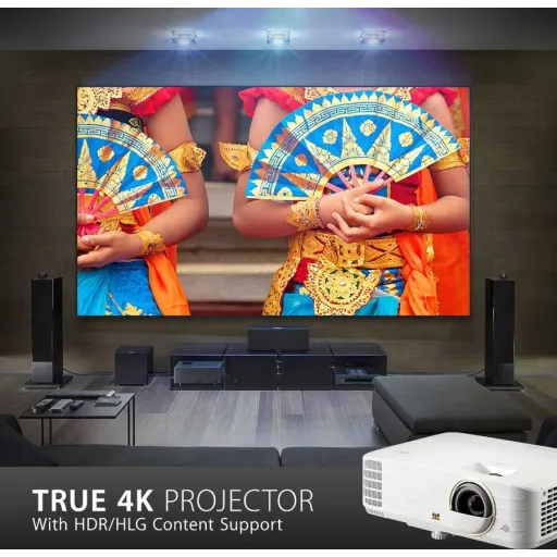 Imagen 1 de Proyector Viewsonic PX748-4K 4000LUMENES 4K HDR LAN 2*HDMI USB-C RS232 