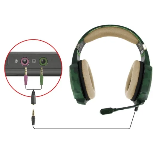 Imagen 3 de Audífonos Gamer Alámbricos Trust GXT322C Carus c/Mic flex Jack 3.5mm Jungle Camo