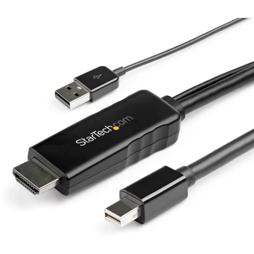Imagen 0 de Cable Conversor HDMI a DisplayPort M/M 4K 30Hz Alim por USB Act 1.8m - StarTech