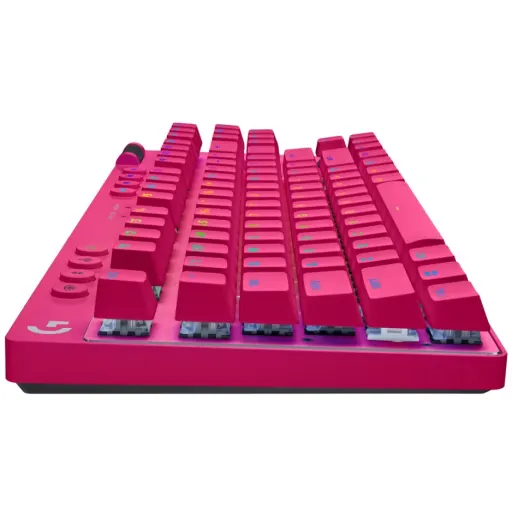 Imagen 5 de Logitech G PRO X TKL LIGHTSPEED Wireless Gaming Keyboard, Tactile Switches (GX Brown), Magenta - Teclado - sin teclado numérico - retroiluminación - Bluetooth, LIGHTSPEED - QWERTY - EE. UU. - interruptor: GX Brown Tactile - magenta