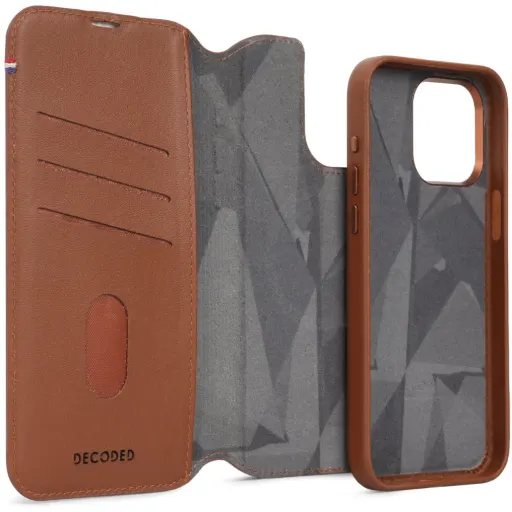 Imagen 6 de Funda cuero Wallet con MagSafe para iPhone 15 Pro Max Decoded Cafe