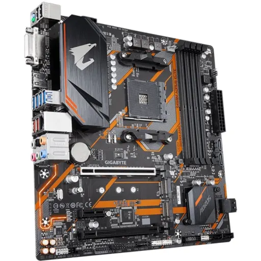 Imagen 5 de Gigabyte - B450M AORUS ELITE - Motherboard - Micro ATX - Socket AM4 - AMD B450 - para Ryzen