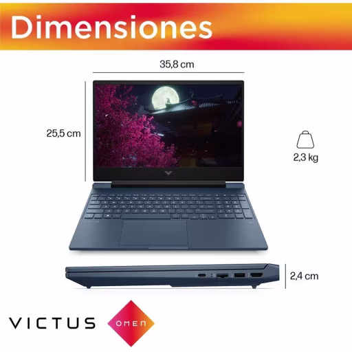 Imagen 6 de Notebook Gamer HP Victus 15-FA0022LA I5-12450H 16GB 512GB 15.6 RTX 3050 4GB W11H