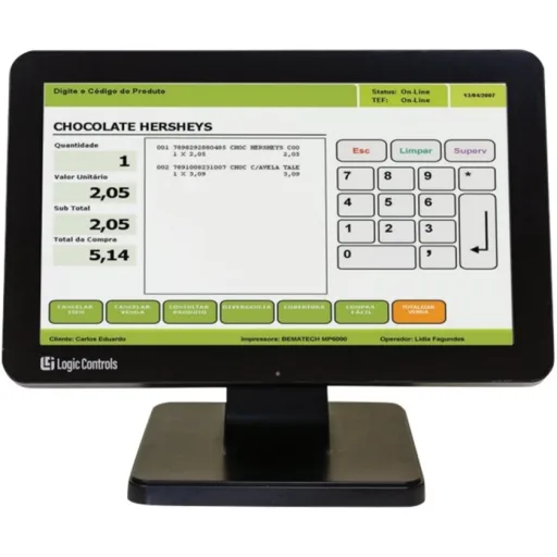 Imagen 3 de Logic Controls SB1015W - Todo en uno - 1 x Celeron J1900 / 2 GHz - RAM 4 GB - SSD 120 GB - GigE - sin SO - monitor: LCD 15.6" 1366 x 768 (WXGA) pantalla táctil